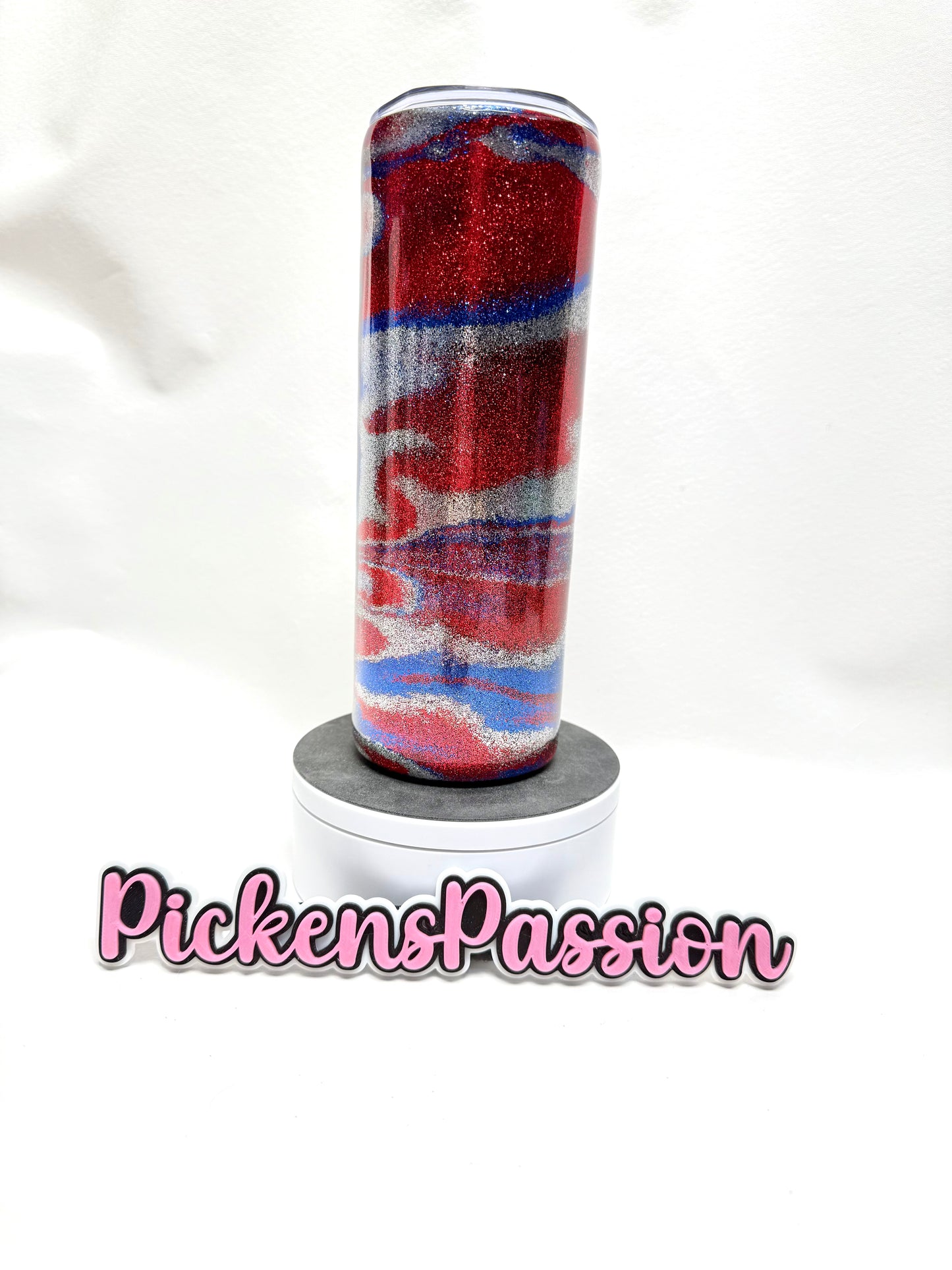 20 Oz Patriotic Glitter Flow