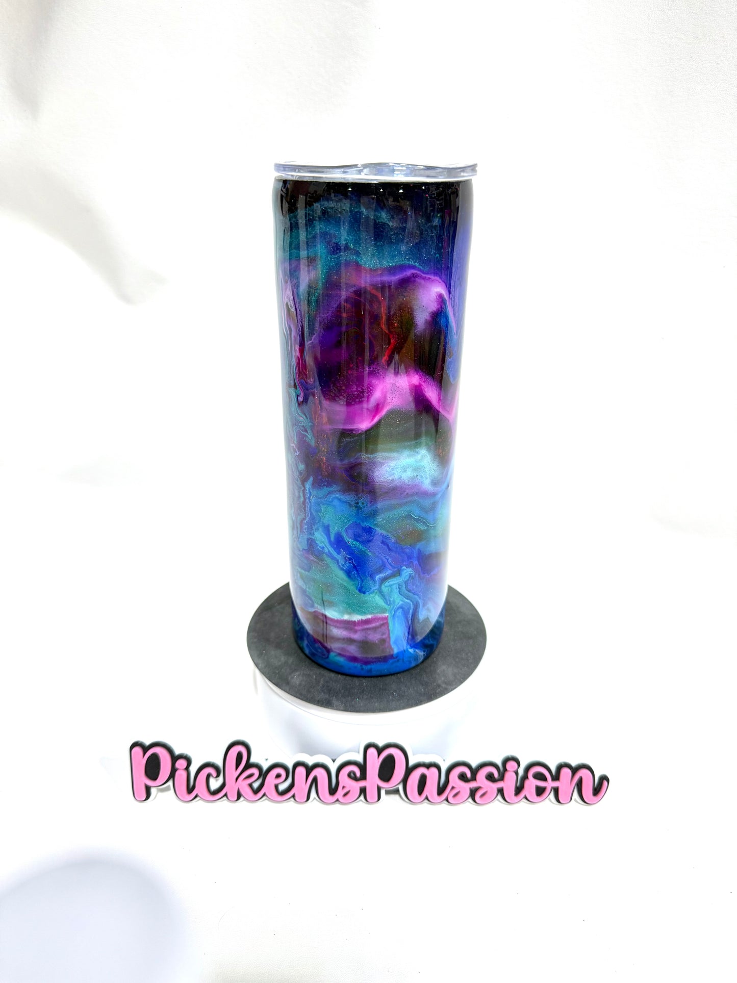 20Oz Purple, pink, and Blue ink Swirl