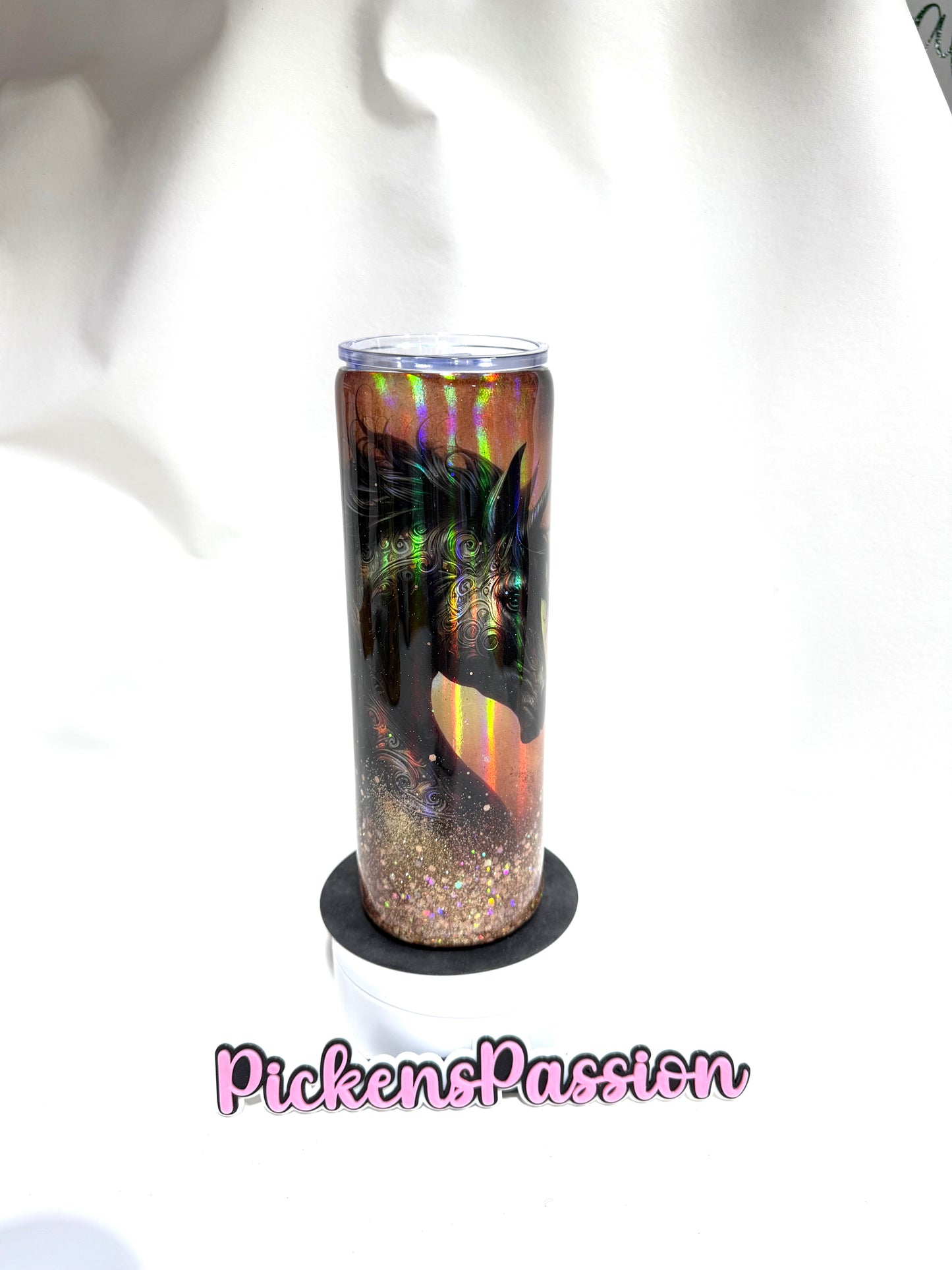 30 Oz Horse Vinyl and Glitter Tumbler