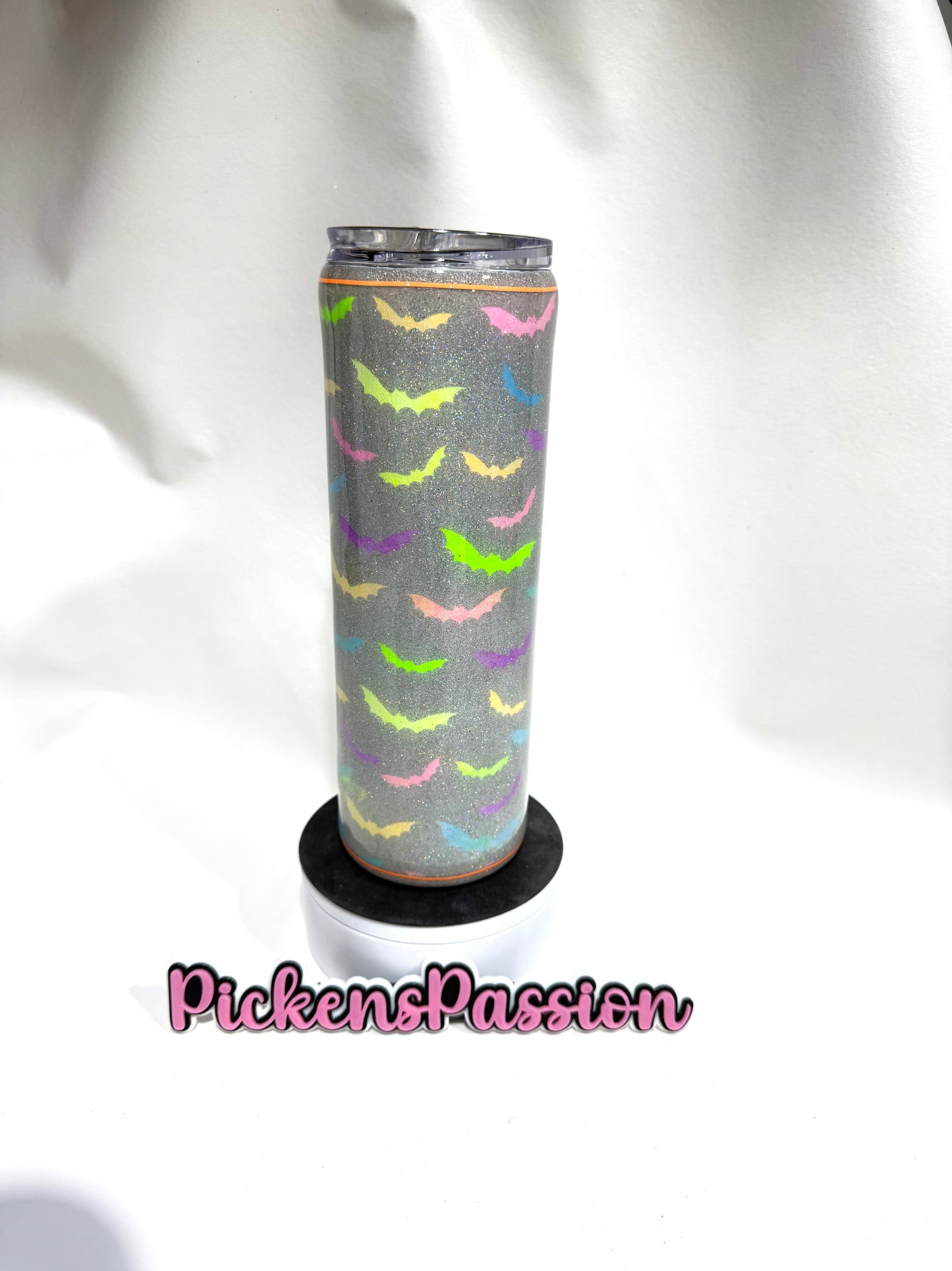 30 Oz Glow Bat Glitter Tumbler