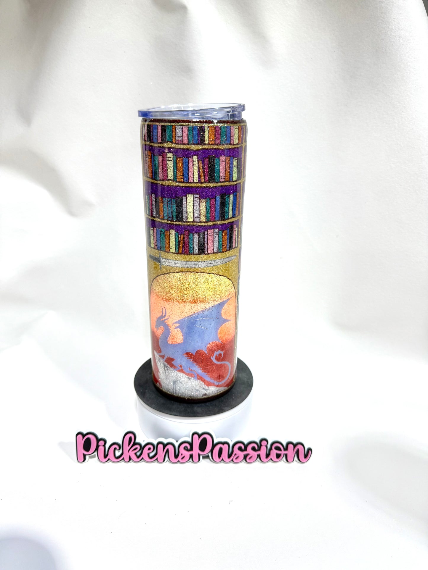 30 Oz Dragon Library Glitter Template