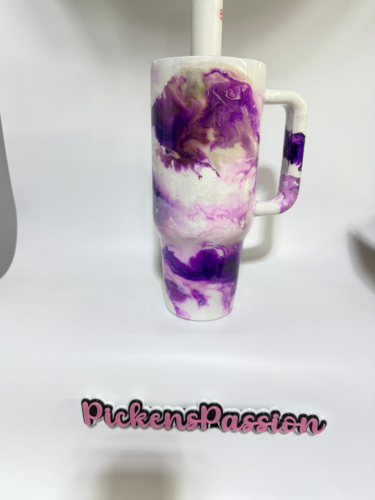 40 Oz Purple and Gold Marble