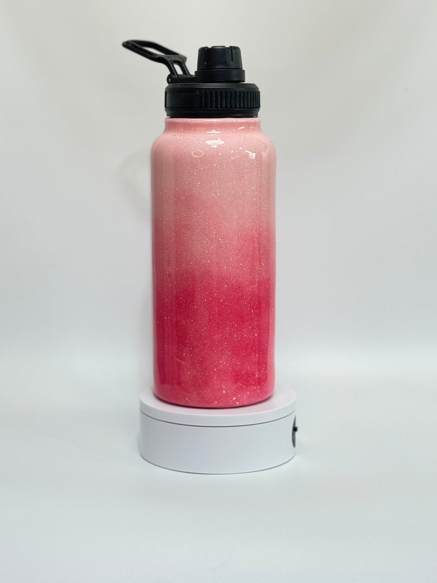 32 Oz Glittering Rose Quartz Epoxy Tumbler