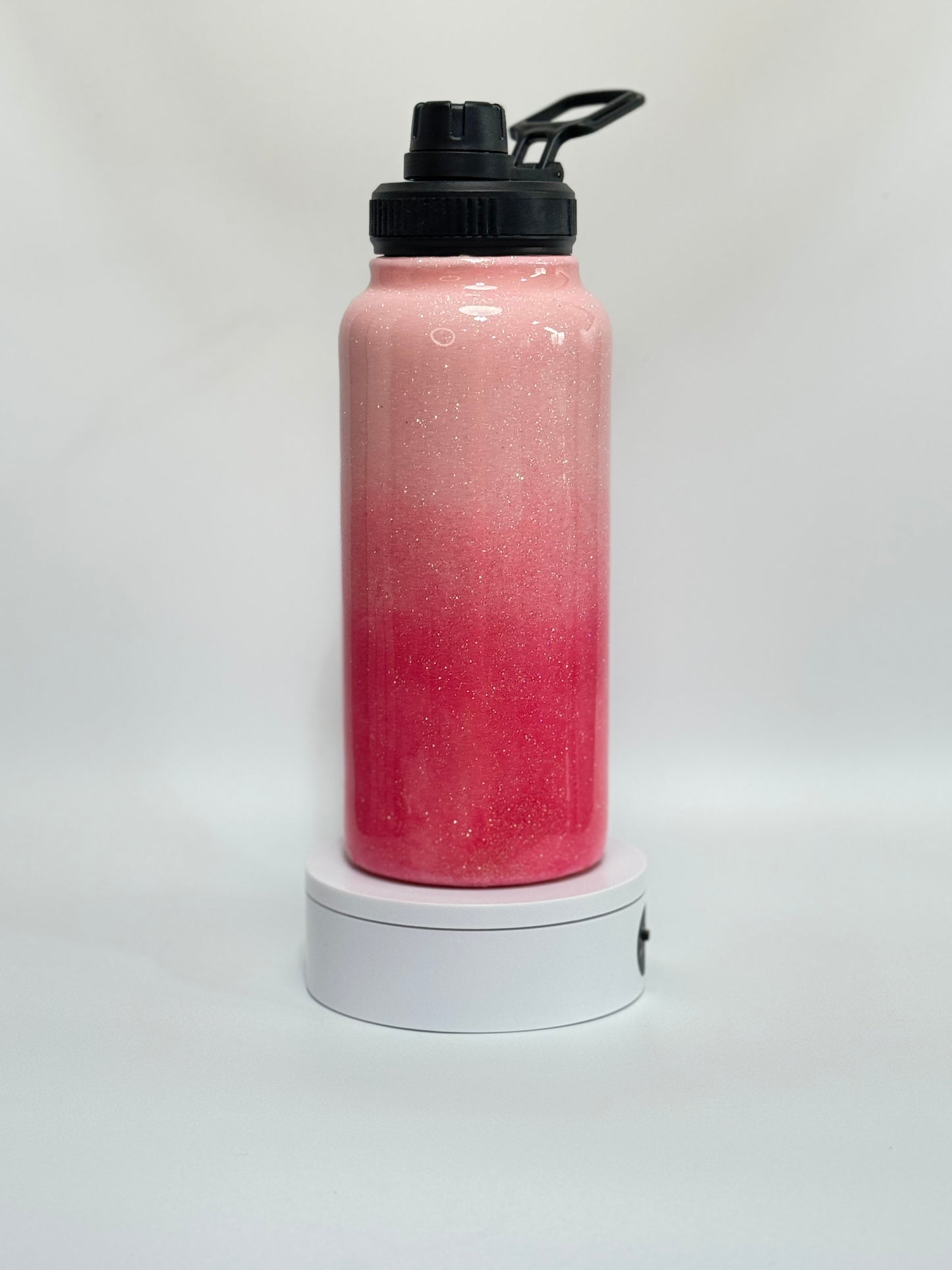 32 Oz Glittering Rose Quartz Epoxy Tumbler