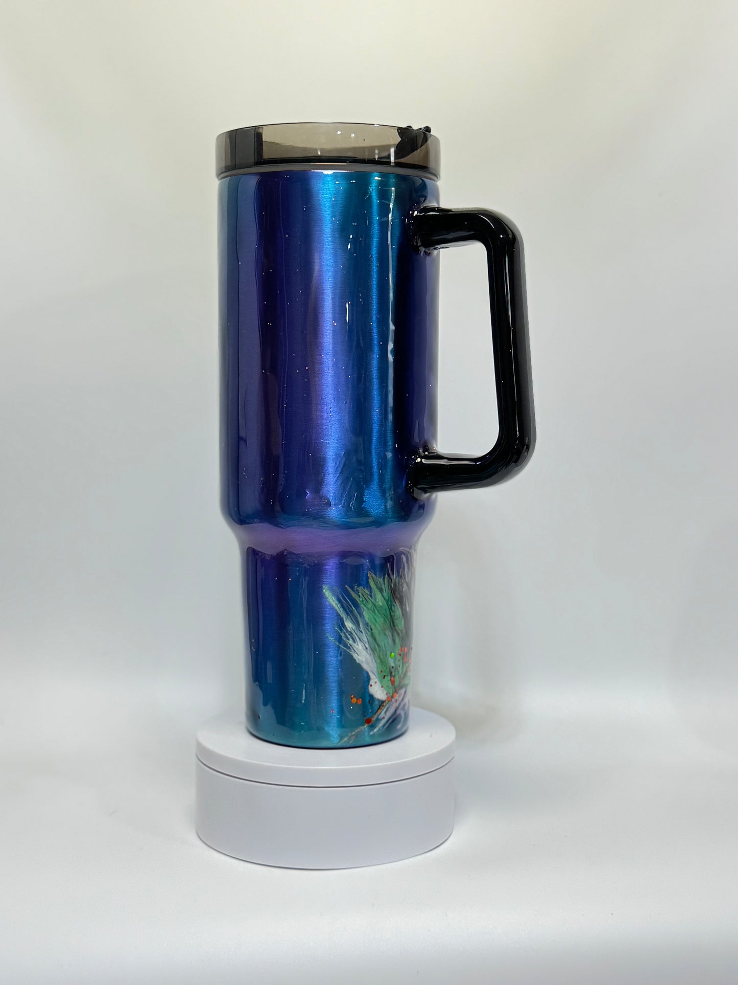 40 Oz Holographic Feather Tumbler