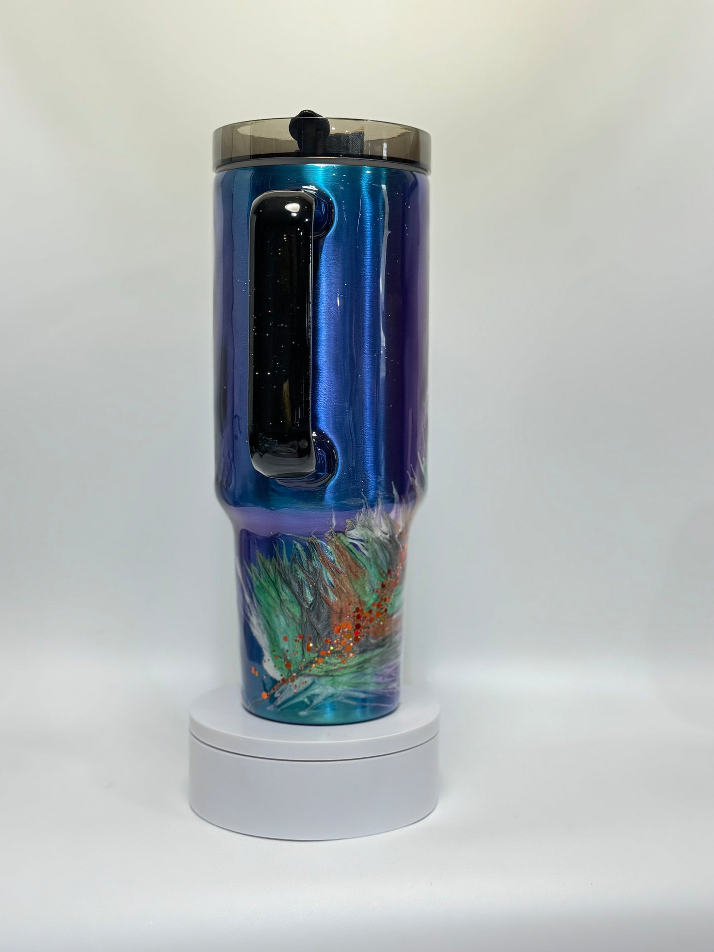 40 Oz Holographic Feather Tumbler