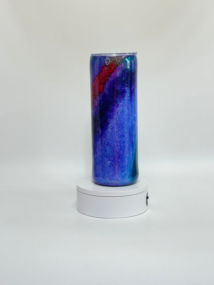 20 Oz Hand-painted Cosmic Striped Epoxy Tumbler