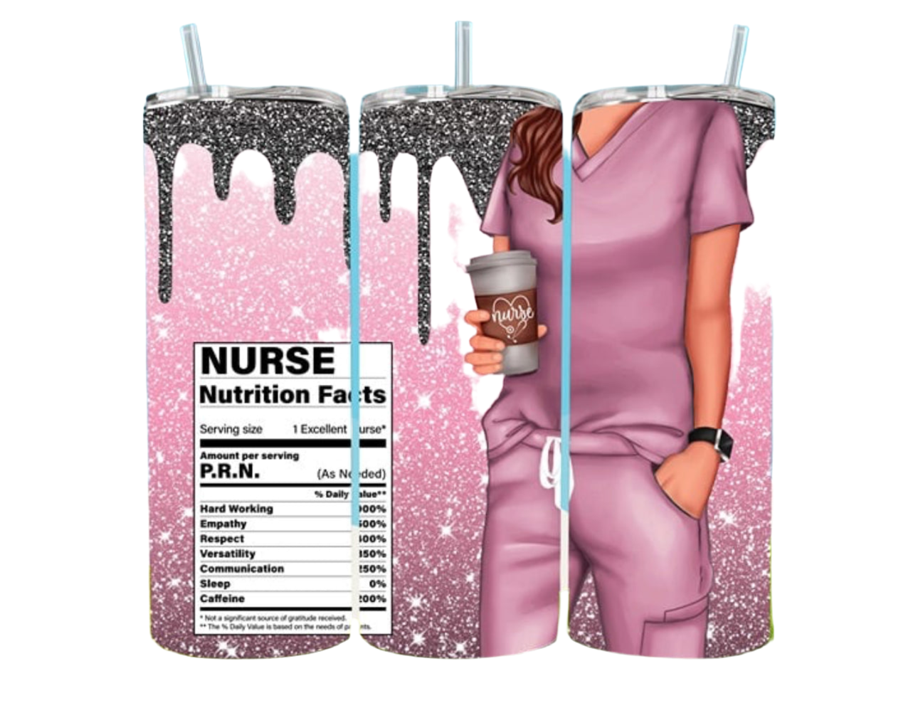 20 Oz Sparkle & Care Nurse Sublimated Tumblers