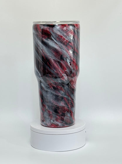 30 Oz Red, Black, And White Milky Way