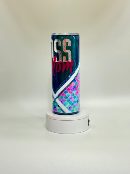 20 Oz Vibrant Geo Chevron Epoxy Tumbler