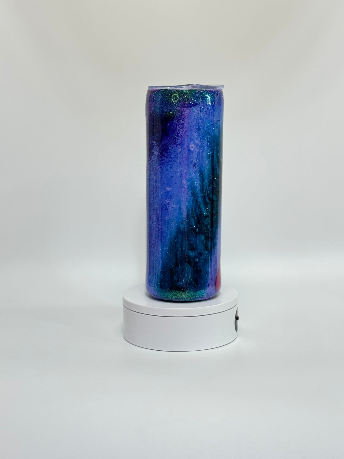 20 Oz Hand-painted Cosmic Striped Epoxy Tumbler