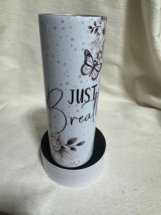 20 Oz Sepia Serenity Butterfly Sublimated Tumbler