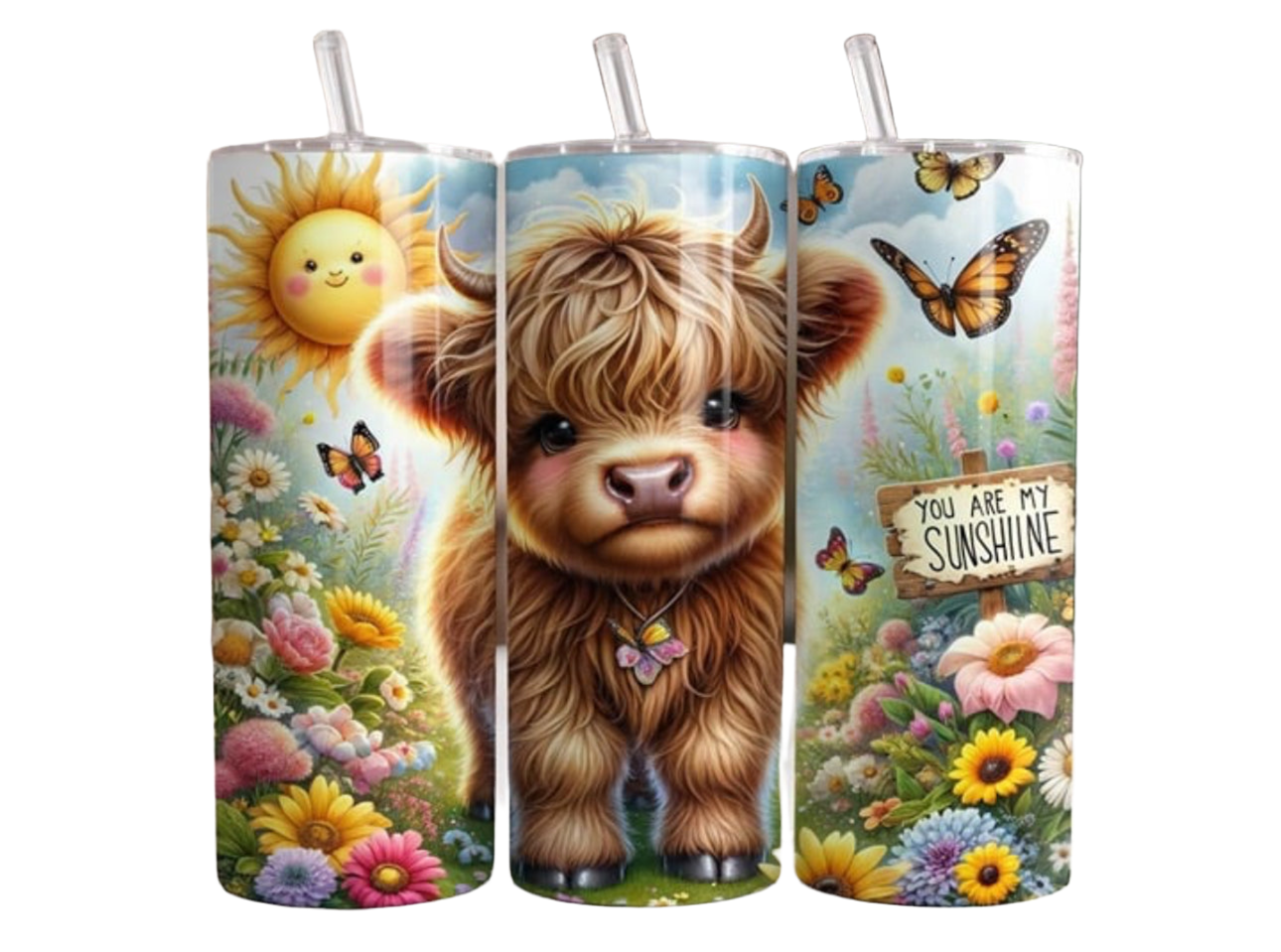 20 Oz Highland Cow Sublimated Tumbler Collection