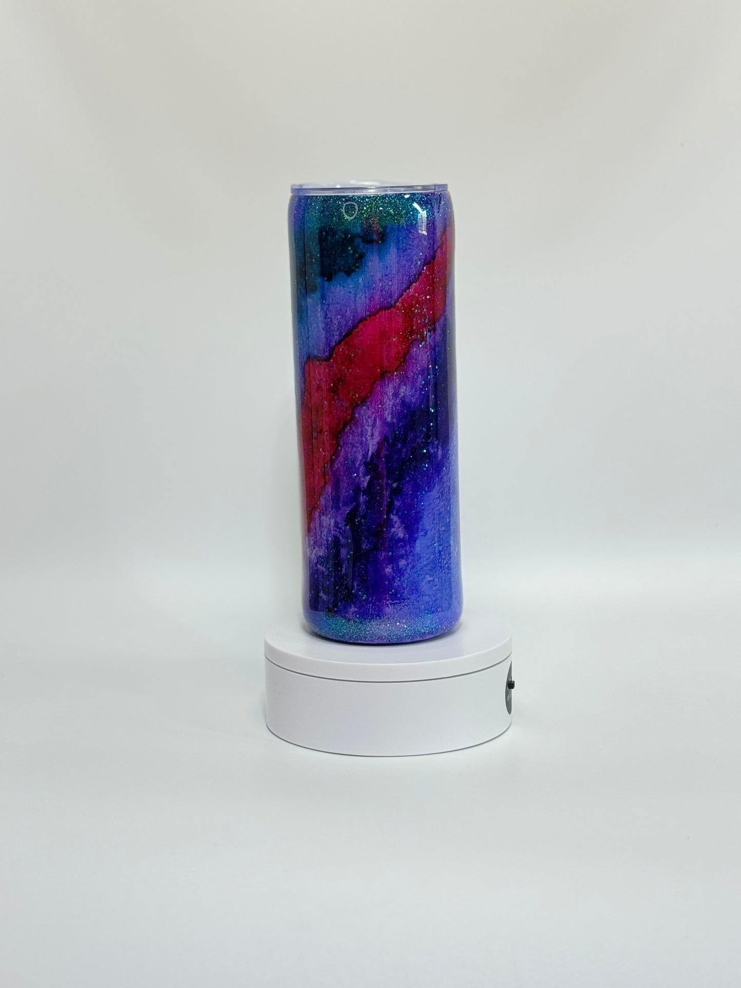 20 Oz Hand-painted Cosmic Striped Epoxy Tumbler