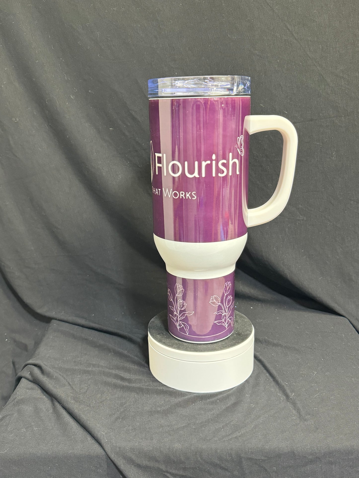 40 Oz Custom Business Logo Tumbler with Handle