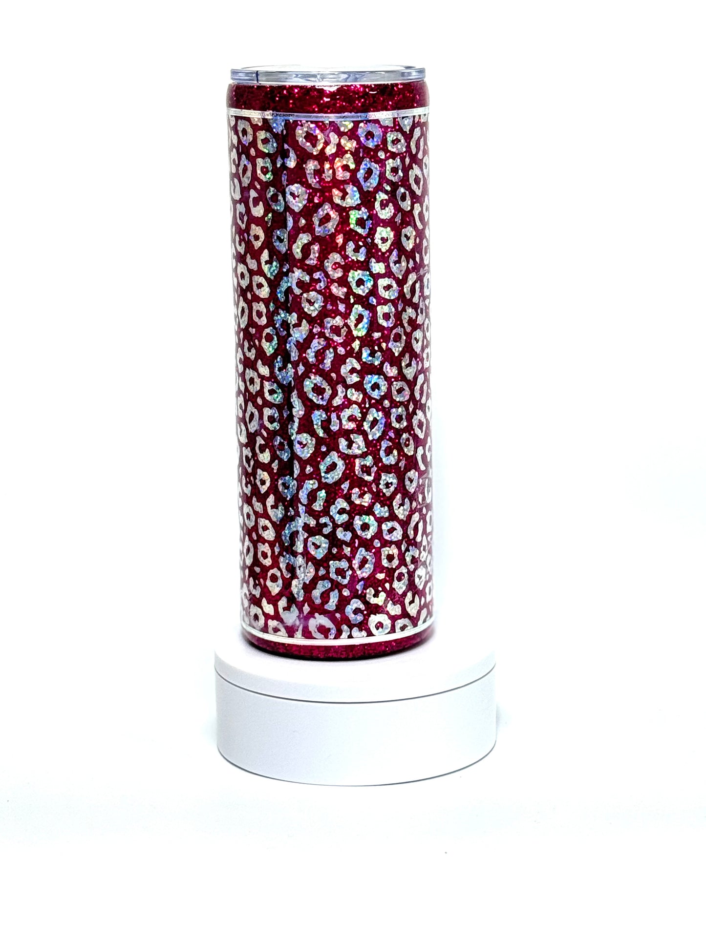 30 Oz Glitter And Cheetah Print Tumbler