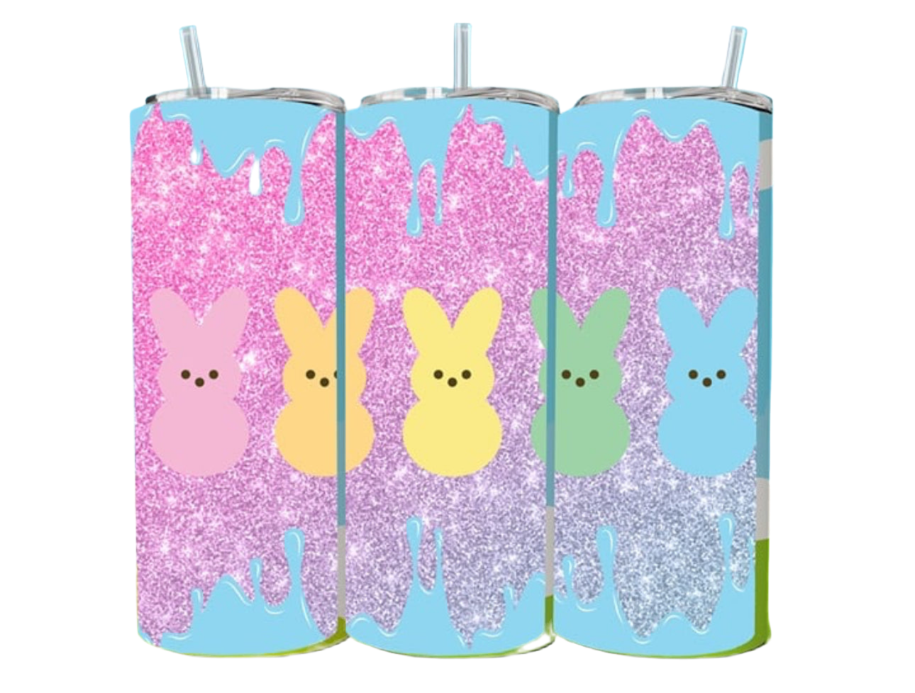 20 Oz Glitter Peeps Delight Sublimated Tumblers