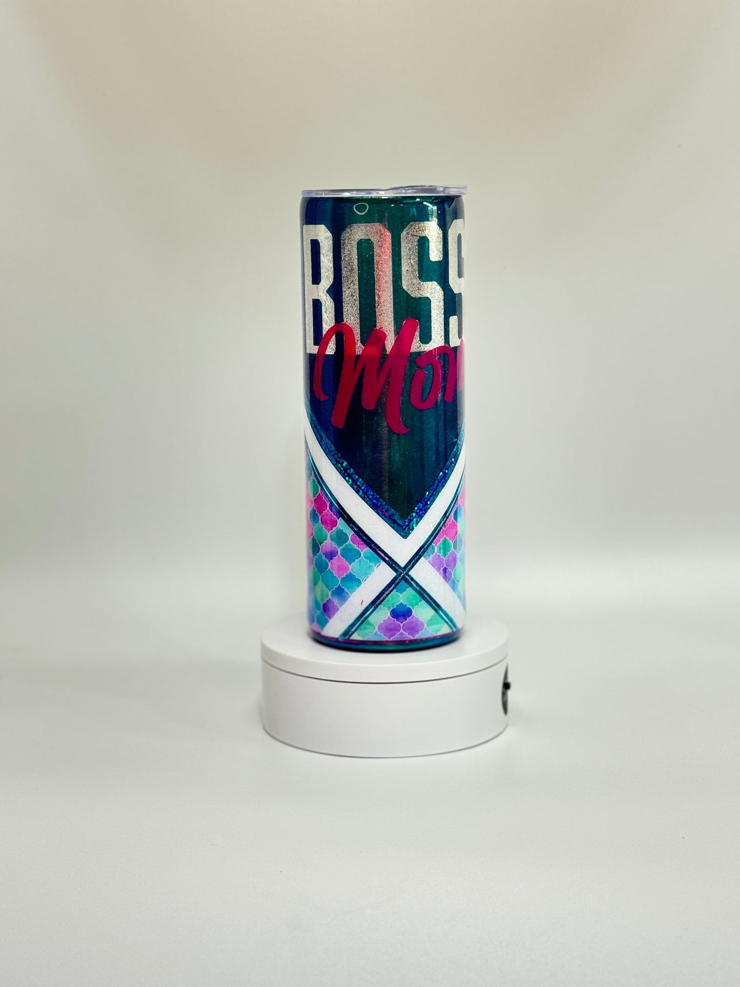 20 Oz Vibrant Geo Chevron Epoxy Tumbler