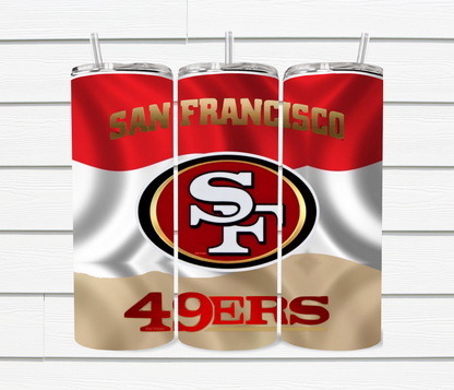 20 Oz SF 49ers Sublimated Tumblers