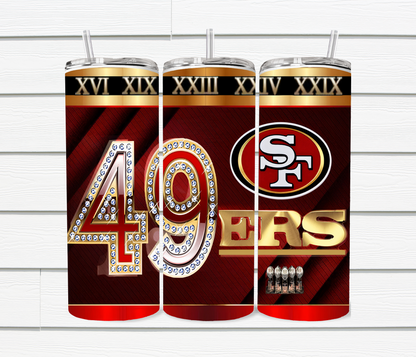 20 Oz SF 49ers Sublimated Tumblers