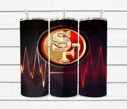 20 Oz SF 49ers Sublimated Tumblers