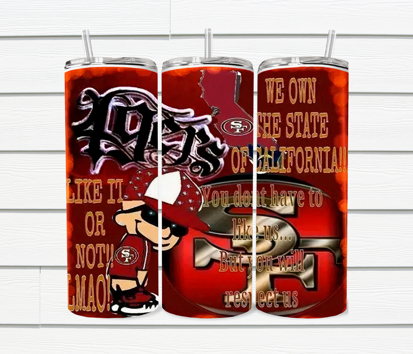 20 Oz SF 49ers Sublimated Tumblers