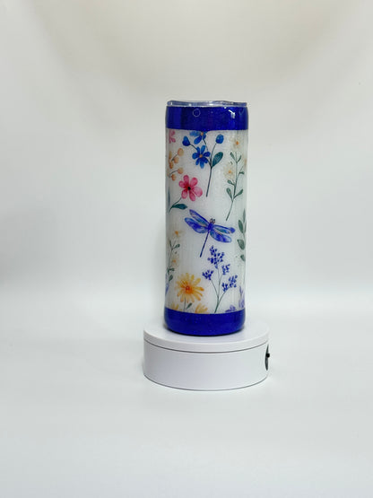 20 Oz Dragonfly Garden Sublimation And Epoxy Tumbler