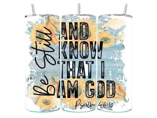 20 Oz Psalm 46:10 Sublimation Tumbler