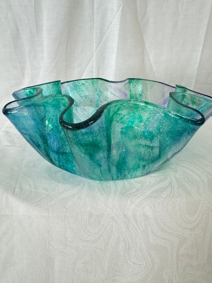 Large Fluted Resin Bowl