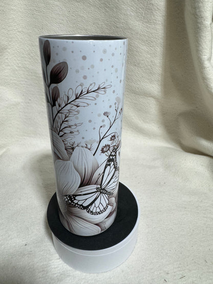 20 Oz Sepia Serenity Butterfly Sublimated Tumbler