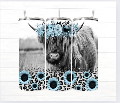 20 Oz Highland Cow Sublimated Tumbler Collection