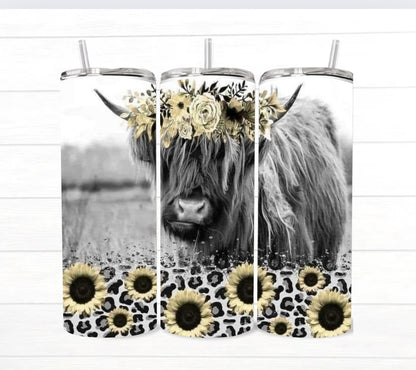 20 Oz Highland Cow Sublimated Tumbler Collection