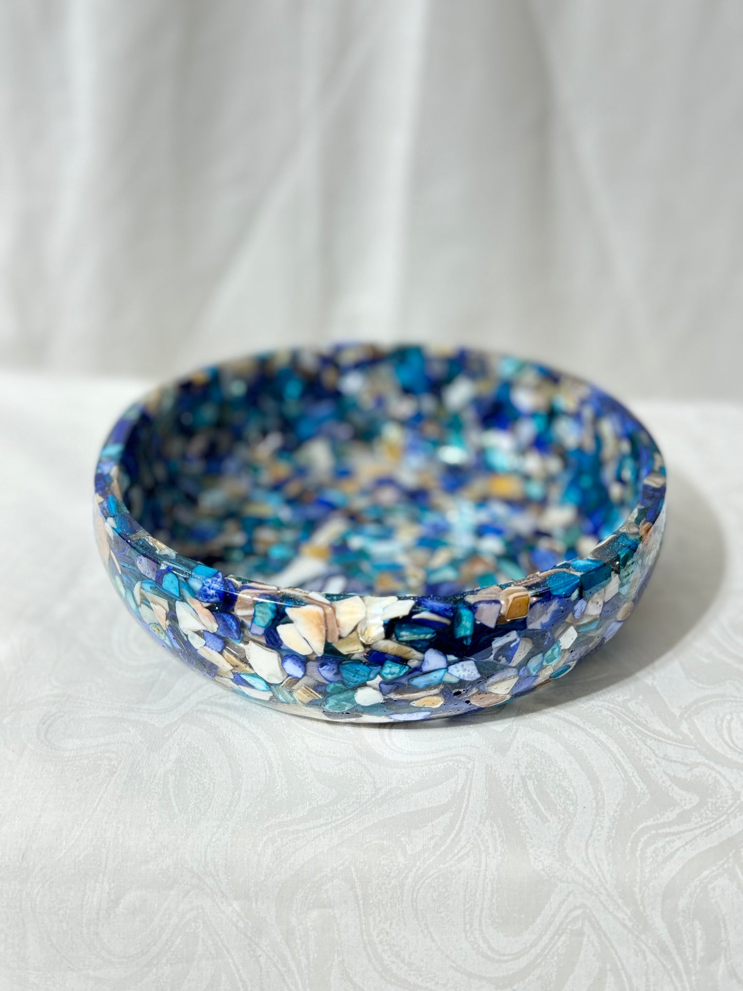 8 Inch, Abalone Shell And Epoxy Bowl