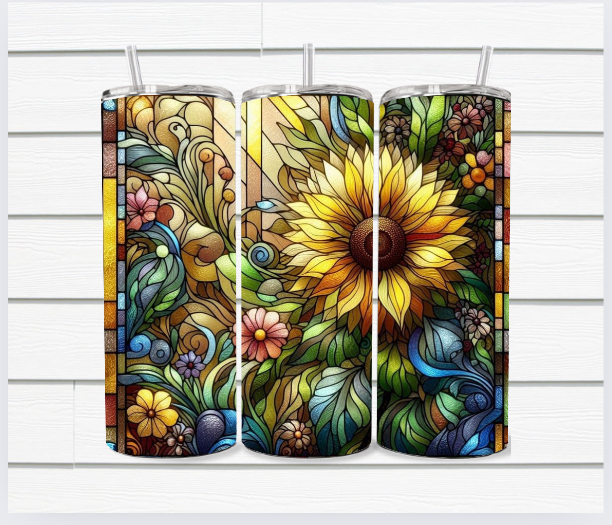 20 Oz Stained Glass Collection Sublimation Tumblers