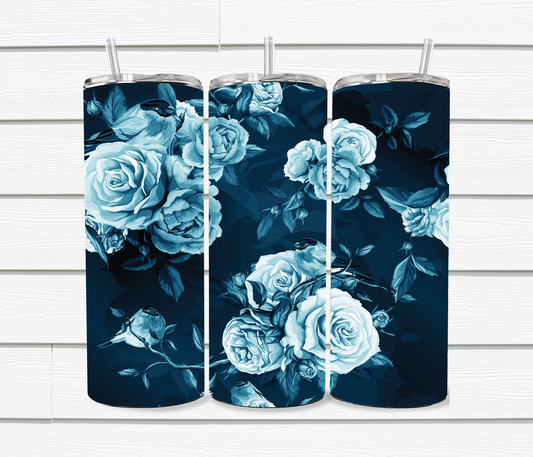 Beautiful And Bright Sublimated Flower Tumblers