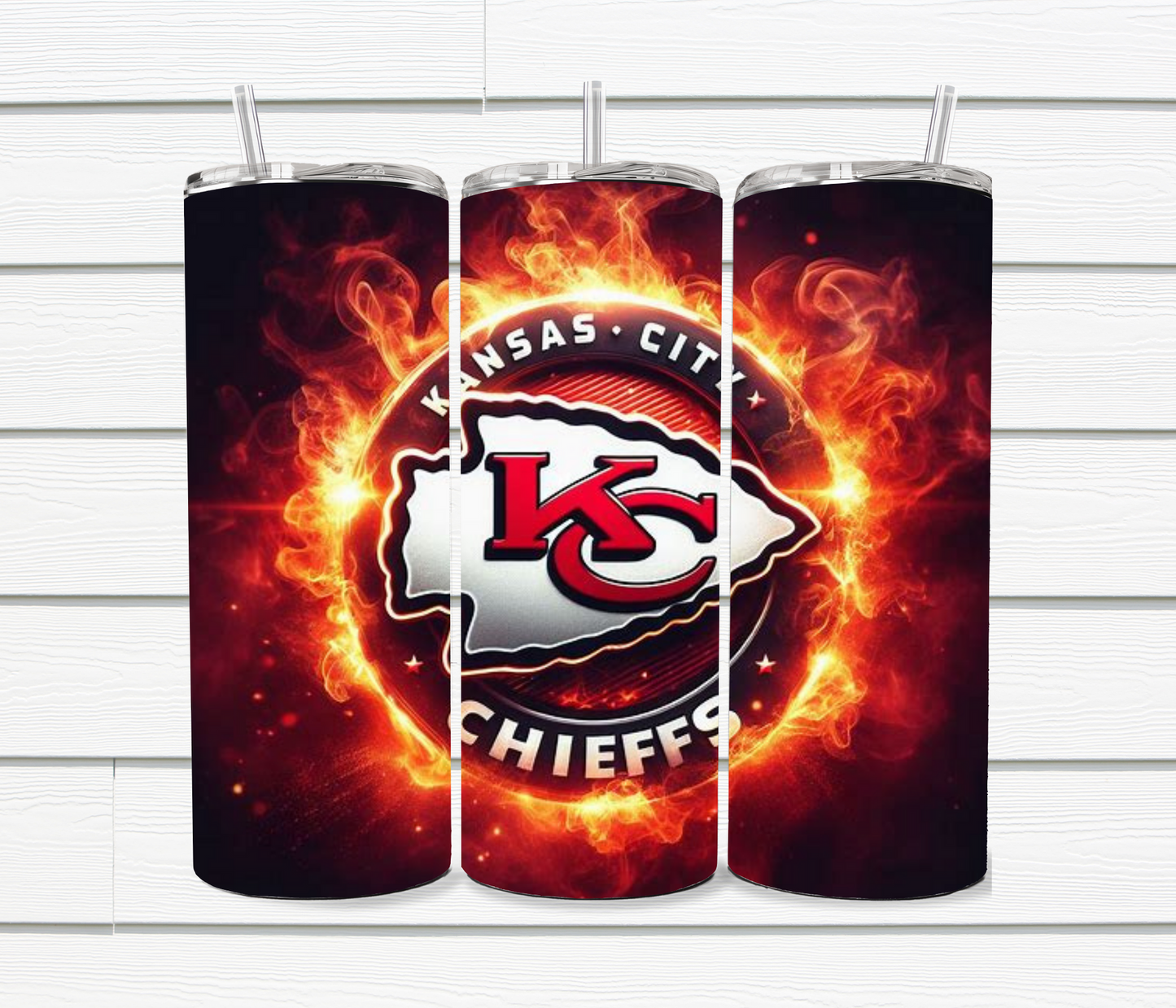 20 Oz NFL Blazing Chiefs Sublimation Tumbler