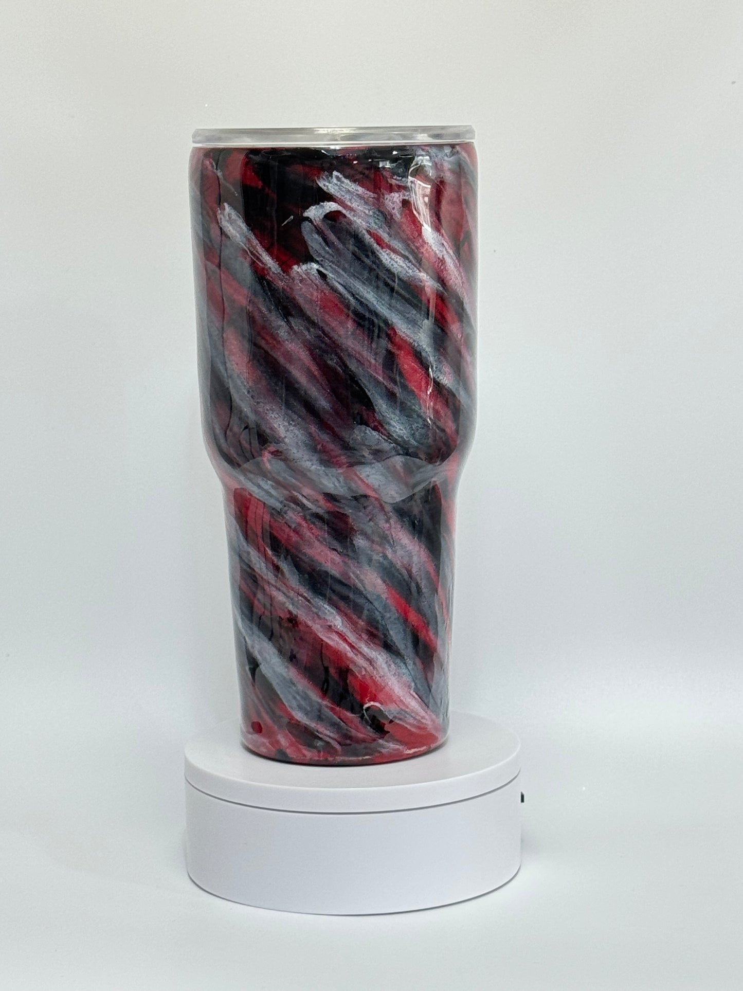 30 Oz Red, Black, And White Milky Way