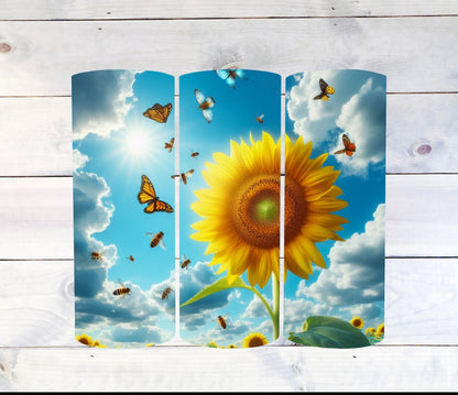 20 Oz Stunning Sunflower Sublimated Tumbler Collection