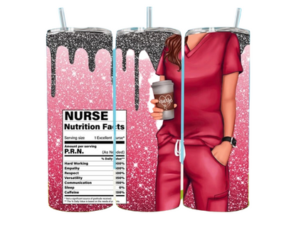 20 Oz Sparkle & Care Nurse Sublimated Tumblers