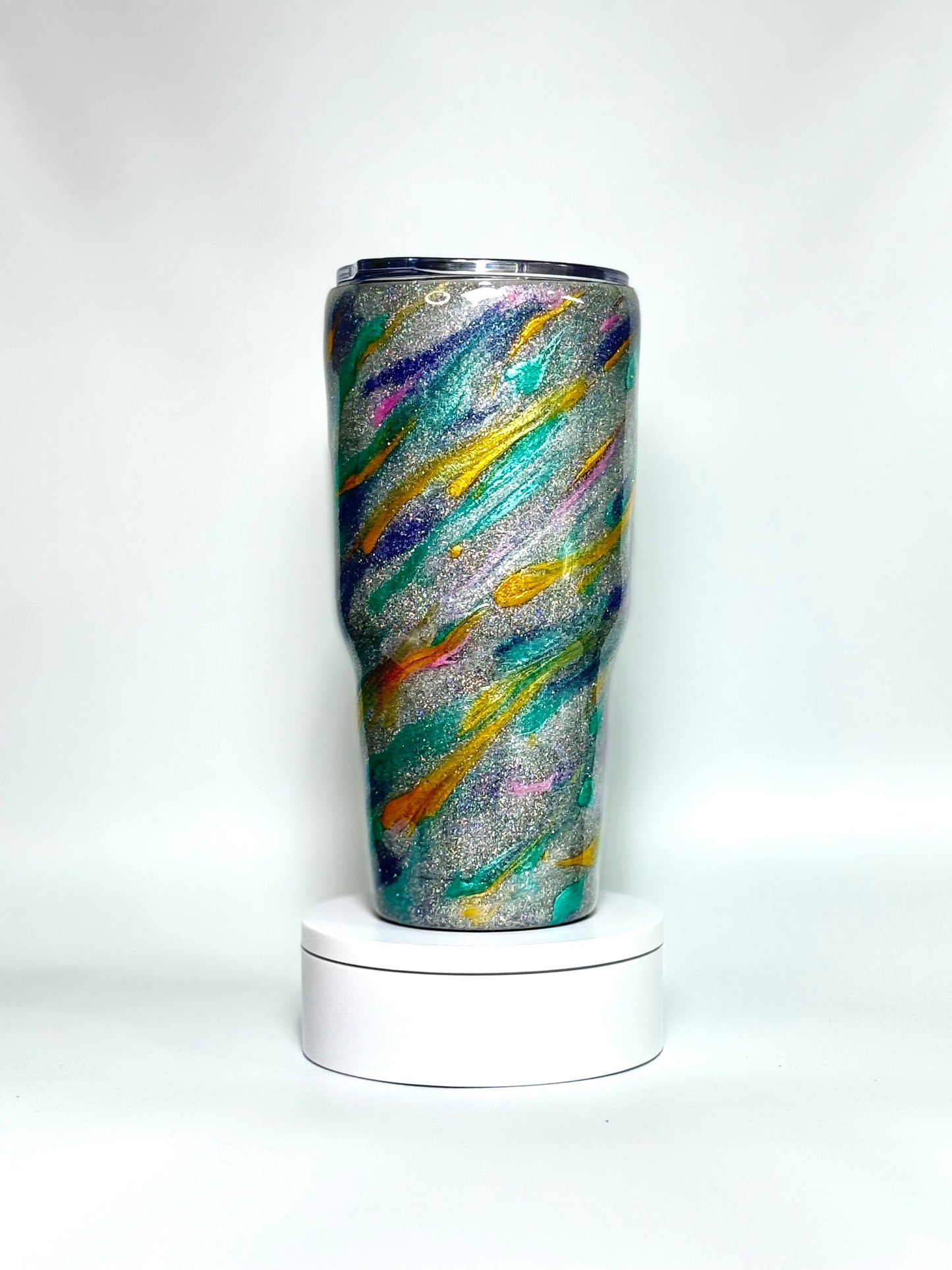 30 Oz Holographic Glitter And Mica Swirl Tumbler