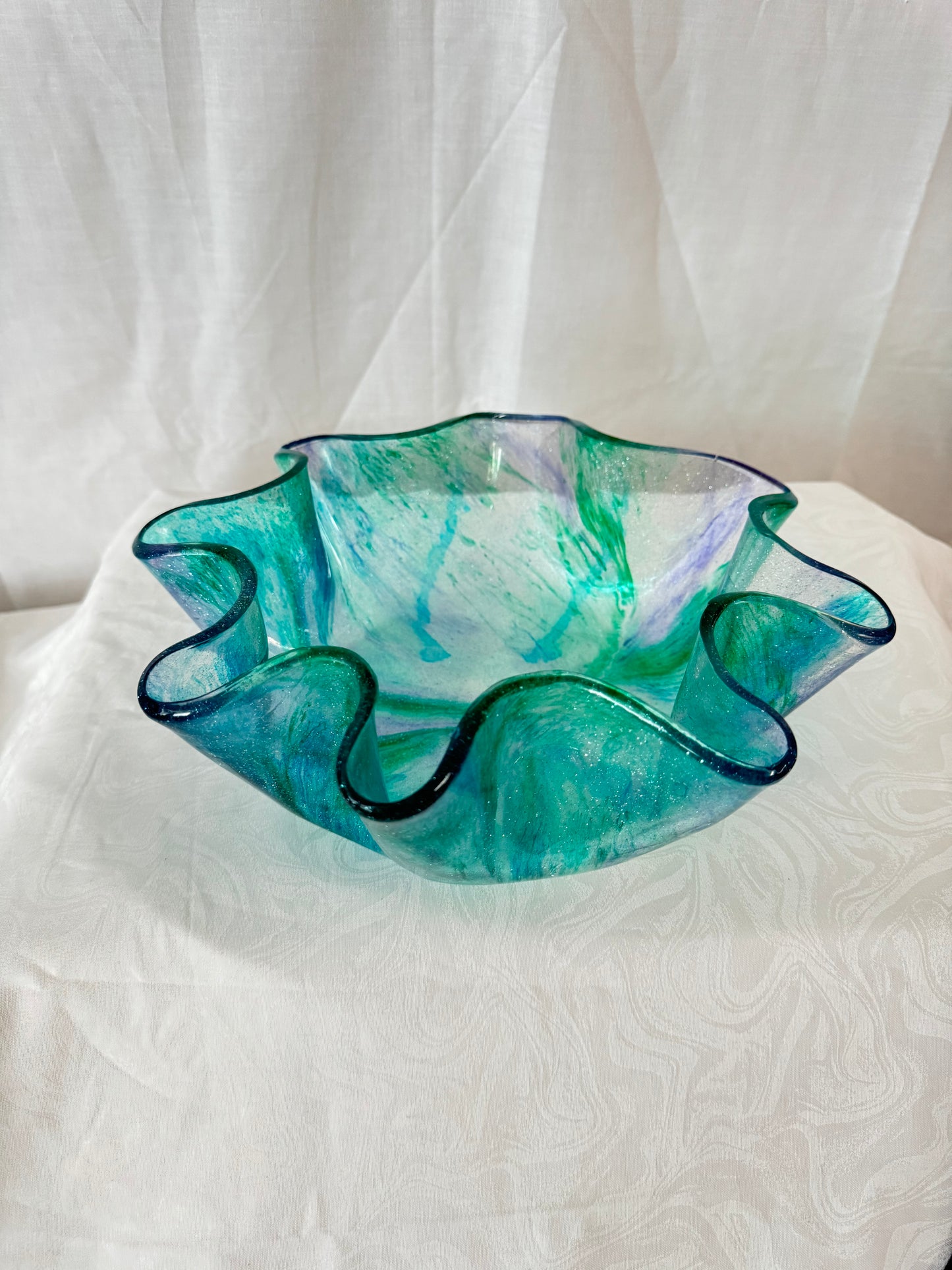 Large Fluted Resin Bowl