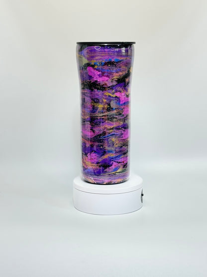 30 Oz Purple Waves of Mica Powder And Epoxy Tumbler