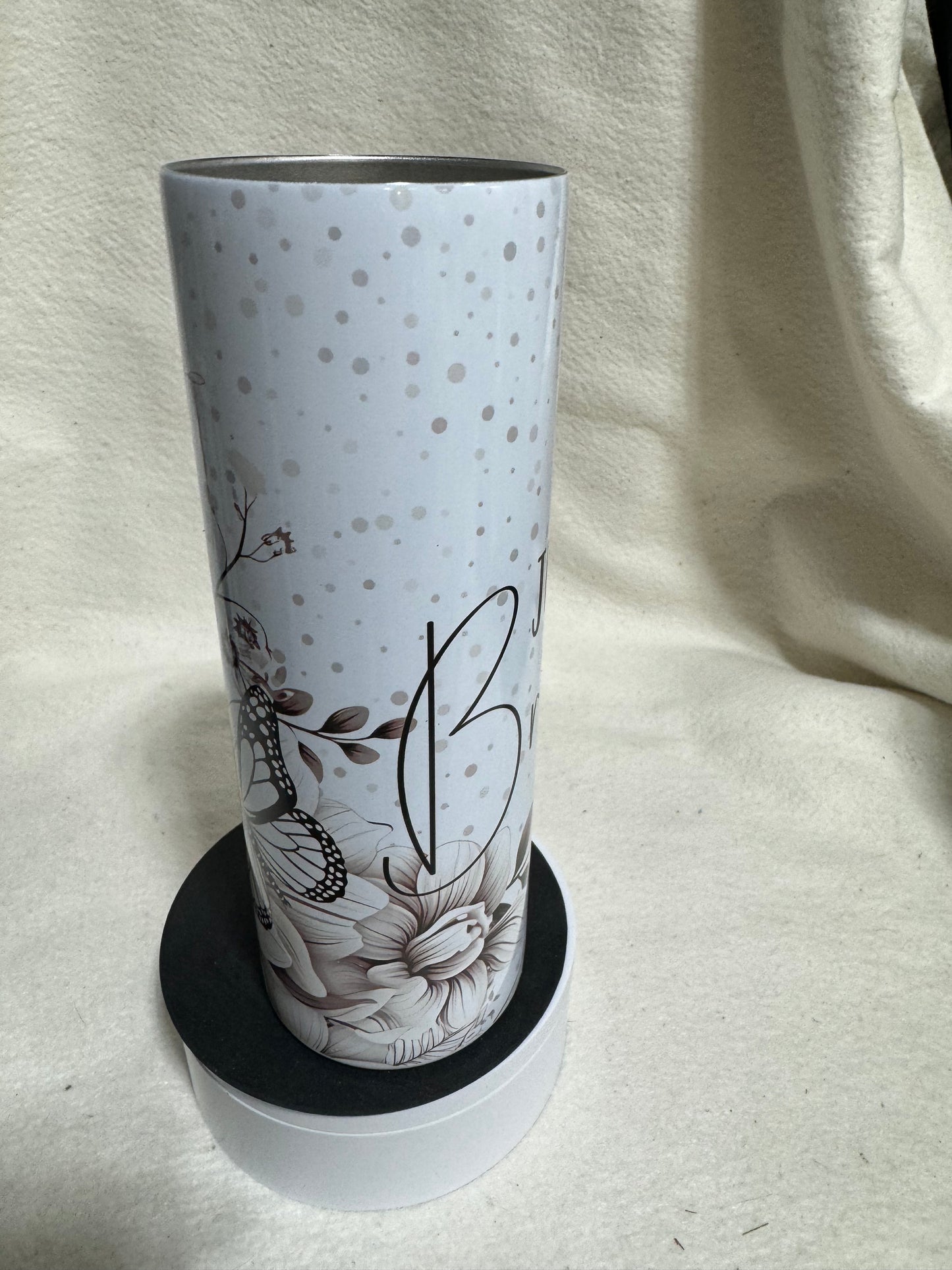 20 Oz Sepia Serenity Butterfly Sublimated Tumbler