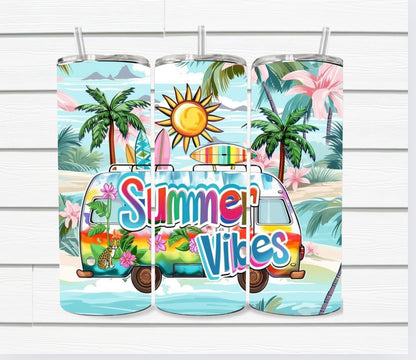 20 Oz Summer Theme Sublimated Tumblers