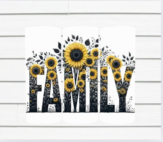 20 Oz Sunflower Family Bloom Sublimated Tumbler