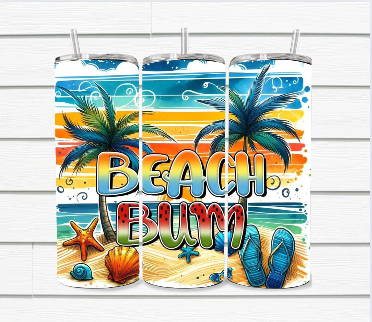 20 Oz Summer Theme Sublimated Tumblers