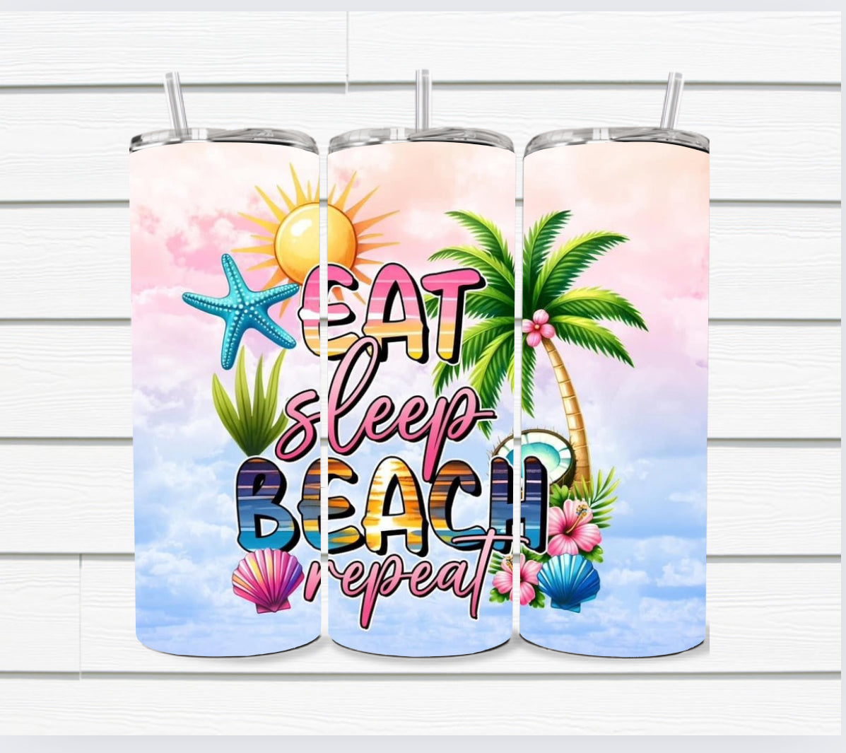 20 Oz Summer Theme Sublimated Tumblers