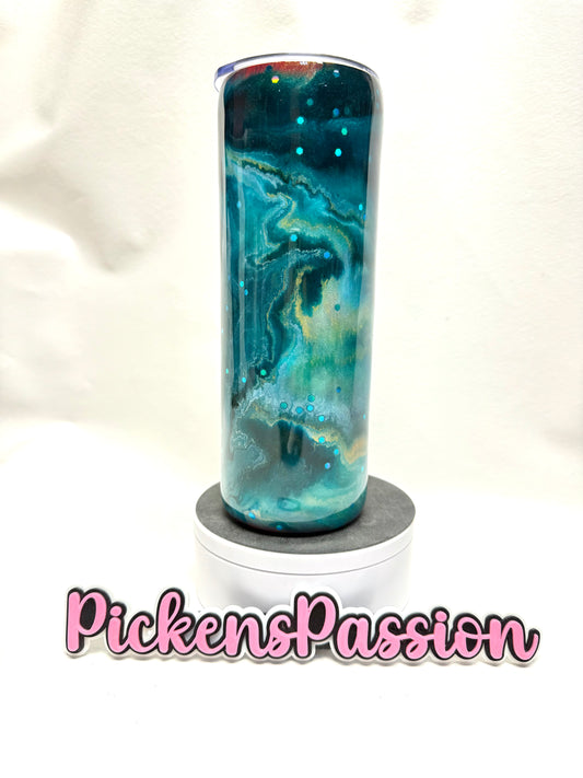 20 Oz Green Ink Swirl