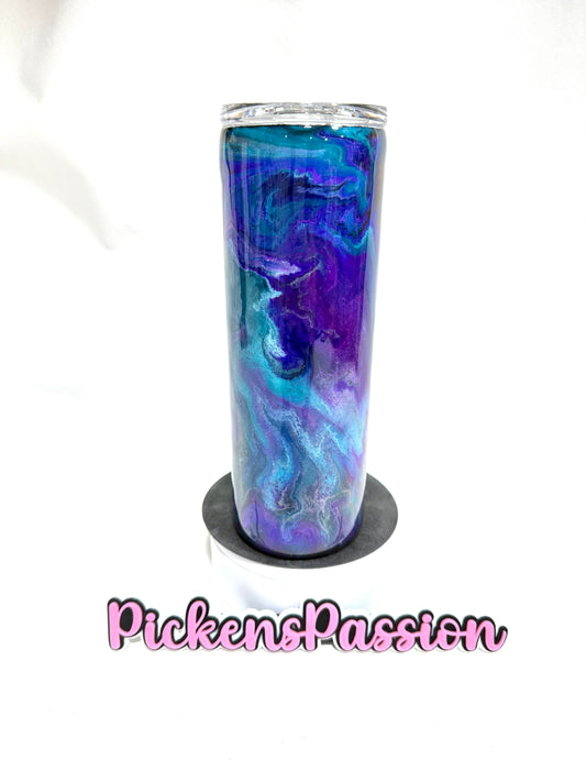 20 Oz Purple and Blue Ink swirl