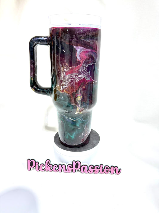 40 Oz Colorful Ink Swirl
